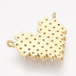 Brass Micro Pave Cubic Zirconia Pendants&nbsp;X-ZIRC-S061-122G