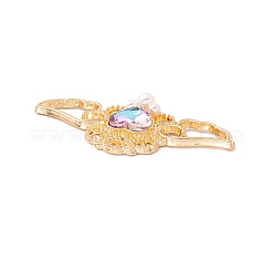 Rack Plating Alloy Rhinestone Pendants&nbsp;FIND-G016-02G-02