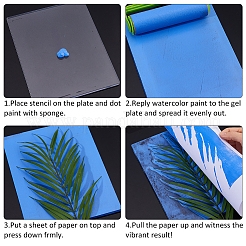Silicone Reusable Gel Printing Plate for Arts and Crafts&nbsp;DRAW-WH0007-006B