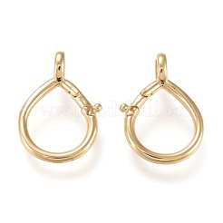 Brass Keychain Clasp Findings&nbsp;KK-K250-01G