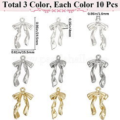 30Pcs 3 Colors Rack Plating Alloy Pendants&nbsp;FIND-SP0002-49B