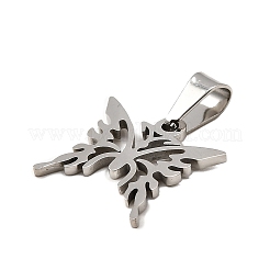 Butterfly 304 Stainless Steel Pendants&nbsp;STAS-M121-12P