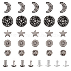 50Pcs 5 Styles Alloy River Studs&nbsp;FIND-TA0009-59