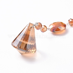 Crystal Teardrop Beaded Wall Hanging Decoration Pendant Decoration&nbsp;HJEW-G019-01F