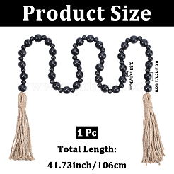 1Pc Round Natural Wood Beads Wall Hanging Decorations&nbsp;HJEW-CN0001-38A
