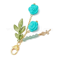 Silicone Rose Pendant Decorations&nbsp;HJEW-JM02590-02