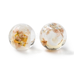 Handmade Gold & Silver Foil Lampwork Beads&nbsp;GLAA-G107-07B-14