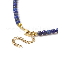 Natural Lapis Lazuli Beaded Necklaces&nbsp;NJEW-JN04226-02