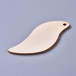Unfinished Blank Poplar Wood Big Pendants&nbsp;WOOD-D021-15