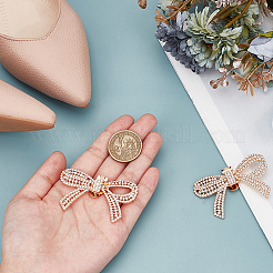 Detachable Alloy Rhinestone Shoe Buckle Clips&nbsp;AJEW-WH0270-311G