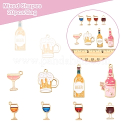 20Pcs 8 Styles Alloy Enamel Pendants Sets&nbsp;ENAM-FS0002-46