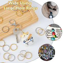 60Pcs 2 Colors Iron Split Key Rings&nbsp;KK-DC0004-15