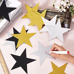 80Pcs Paper Glitter Star Wall Decoration&nbsp;AJEW-SP0001-13