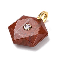 Natural Red Jasper Faceted Pendants&nbsp;G-B188-03G-04