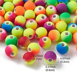 Rubberized Style Acrylic Beads&nbsp;MACR-YW0002-88