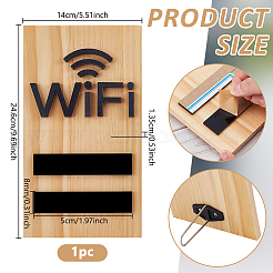 Wood Guest WiFi Sign&nbsp;DJEW-WH0016-72