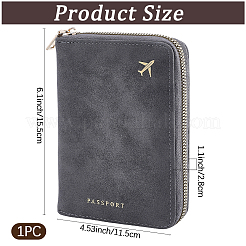 Imitation Leather Zipper Passport Cover&nbsp;ABAG-WH20005-71B