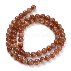 Natural Sunstone Beads Strands&nbsp;G-L631-A04-6mm