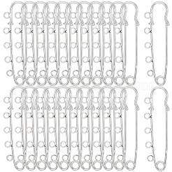 30Pcs Iron Brooch Findings&nbsp;IFIN-SC0002-10A-P