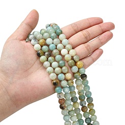 Natural Flower Amazonite Beads Strands&nbsp;Z26N5017