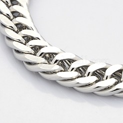 Tarnish Resistant 304 Stainless Steel Double Link Chain Bracelets&nbsp;STAS-E063-09