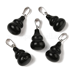 Natural Obsidian Pendants&nbsp;G-B127-03P-17