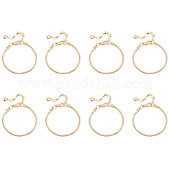 8Pcs Brass Round Snake Chain Bracelet for Men Women&nbsp;BJEW-PH0004-28