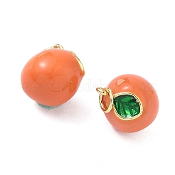 Brass Enamel Pendants&nbsp;KK-L256-44G-02