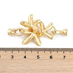 Brass Micro Pave Clear Cubic Zirconia Fold Over Clasps&nbsp;KK-U043-09G-02
