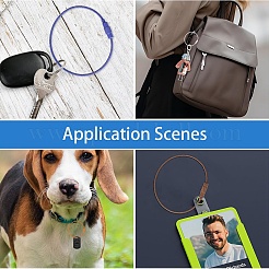 20Pcs Spray Painted 201 Stainless Steel Wire Cable Keychains&nbsp;BJEW-YW0001-15