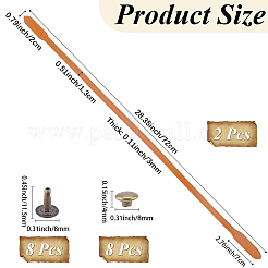 2Pcs Imitation Leather Bag Strap&nbsp;PURS-CL0001-08A