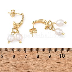Natural Cultured Freshwater Pearl Dangle Earrings&nbsp;EJEW-JE07383