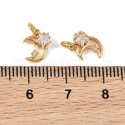SHEGRACE Brass Micro Pave Clear Cubic Zirconia Charms&nbsp;XGRQ4N470-708G