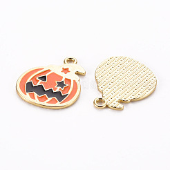 Rack Plating Eco-Friendly Alloy Enamel Pendants&nbsp;ENAM-N052-002-RS
