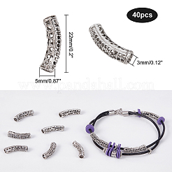SUPERFINDING 40Pcs Brass Hollow Tube Beads&nbsp;KK-FH0003-30