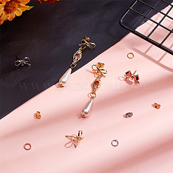 24Pcs 4 Style Bowknot Brass Stud Earring Findings&nbsp;DIY-DR0001-30