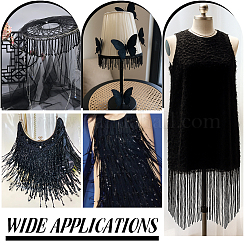 1 Yard Glass Fringe Trimming&nbsp;AJEW-PH0006-69