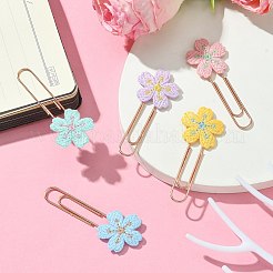 Polyester Embroidered Flower Bookmarks&nbsp;AJEW-JK00280