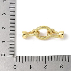 Brass Micro Pave Clear Cubic Zirconia Fold Over Clasps&nbsp;KK-M320-11G