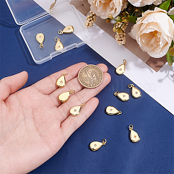 12Pcs Brass Micro Pave Clear Cubic Zirconia Pendants&nbsp;ZIRC-BC0001-33G
