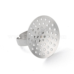 Non-Tarnish 304 Stainless Steel Sieve Ring Settings&nbsp;X-STAS-K278-06B-P