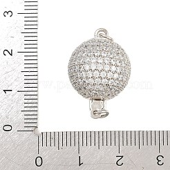 Brass Micro Pave Clear Cubic Zirconia Box Clasps&nbsp;CU-CBA8324-01P