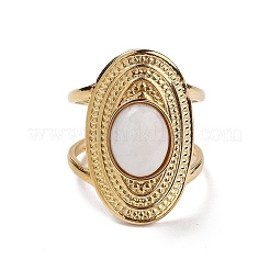 Ion Plating(IP) 304 Stainless Steel Open Cuff Rings&nbsp;RJEW-F167-01G-07