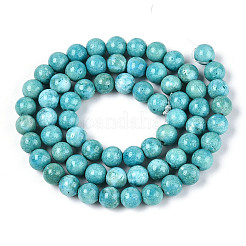 Dyed Synthetic Fossil Beads Strands&nbsp;G-T139-6mm-66F