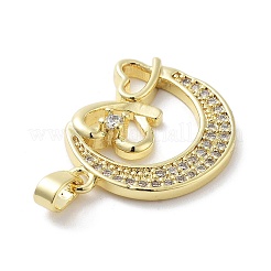 Brass Micro Pave Cubic Zirconia Pendants&nbsp;KK-F877-18G