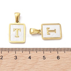 Ion Plating(IP) 304 Stainless Steel Pave Shell Pendants&nbsp;X-STAS-G327-01G-T