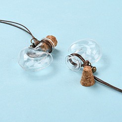 Heart-shaped Glass Cork Bottles Ornament&nbsp;GLAA-D002-11