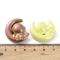 UV Plating Rainbow Iridescent Acrylic Beads&nbsp;X-OACR-A029-12