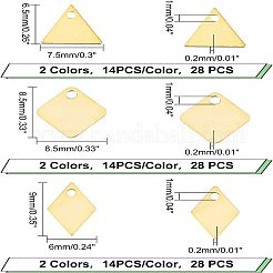 84Pcs 6 Style Brass Charms&nbsp;KK-FH0002-63