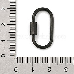 Ion Plating(IP) 304 Stainless Steel Screw Carabiner Lock Charms&nbsp;STAS-H107-04D-B
